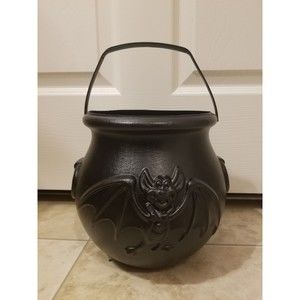 General foam plastic black Bat cauldron Halloween decoration candy container